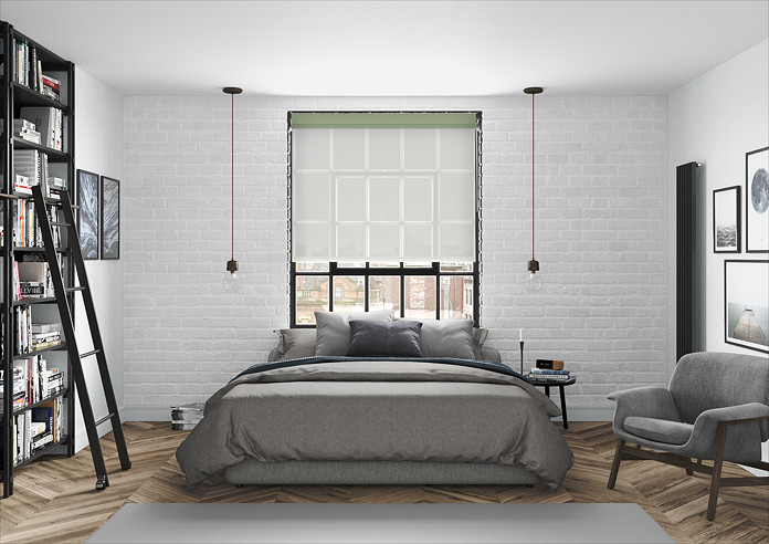 Rimini (Blackout), Mint & Optima Chiffon - Double Roller Blind - Image 6